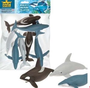 Wild Republic - Pack ballenas y delfines de goma
