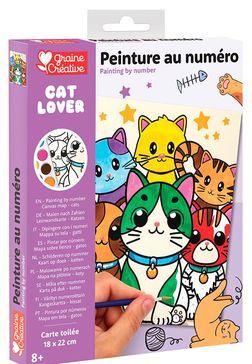 Graine créative - Set pintar con números gatos