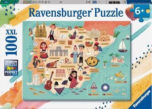 Ravensburger - pUzzle España 100 piezas XXL