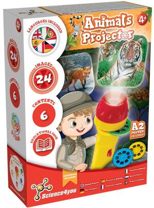 S4Y - Linterna Animales - Proyector de Dibujos y Linterna Infantil