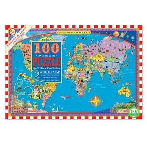 eeBoo - Puzle 100 piezas Mapa de Mundo