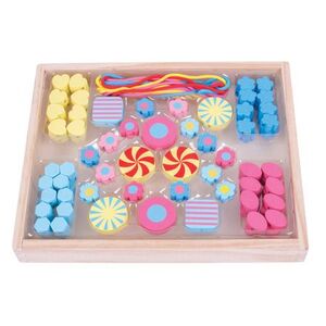 Bigjigs - Caja cuentas caramelos