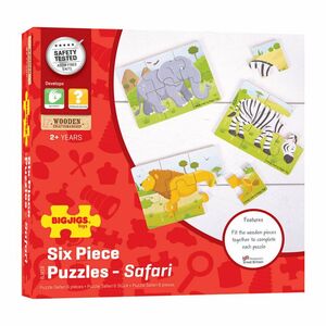 BigJigs - Puzle 6 piezas Safari