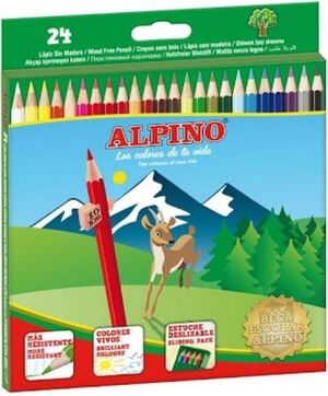 Estuche 24 lapices colores alpino surtidos
