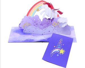 Kiriarte - Tarjeta pop-up Unicornio