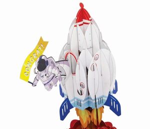 Kiriarte - Tarjeta pop-up Espacio Space Cohete