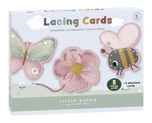 Little Dutch - Lacing Cards - Tarjetas con cordones Flores y mariposas